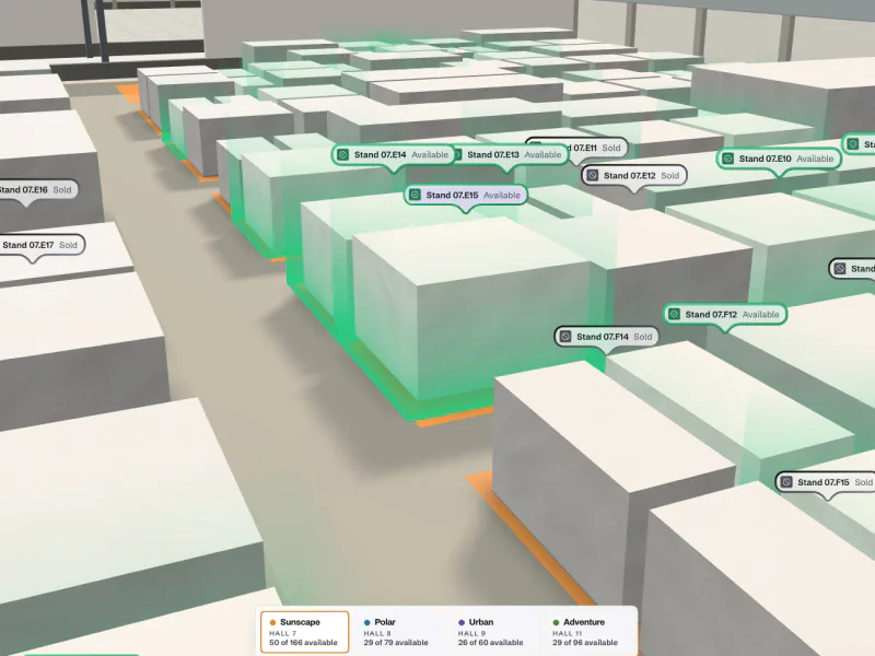 Exhibition hall in 3D